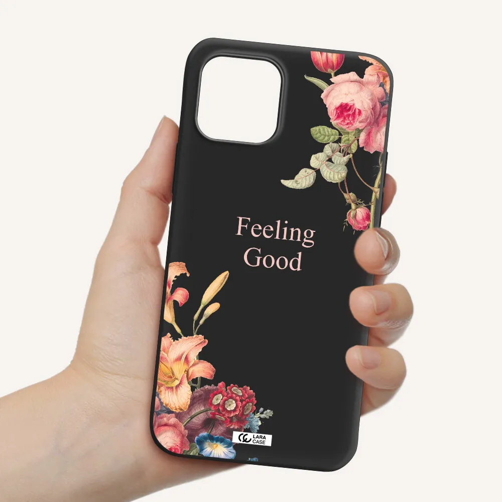 a close-up of flowers Apple iPhone 12 mini Silicone black Case