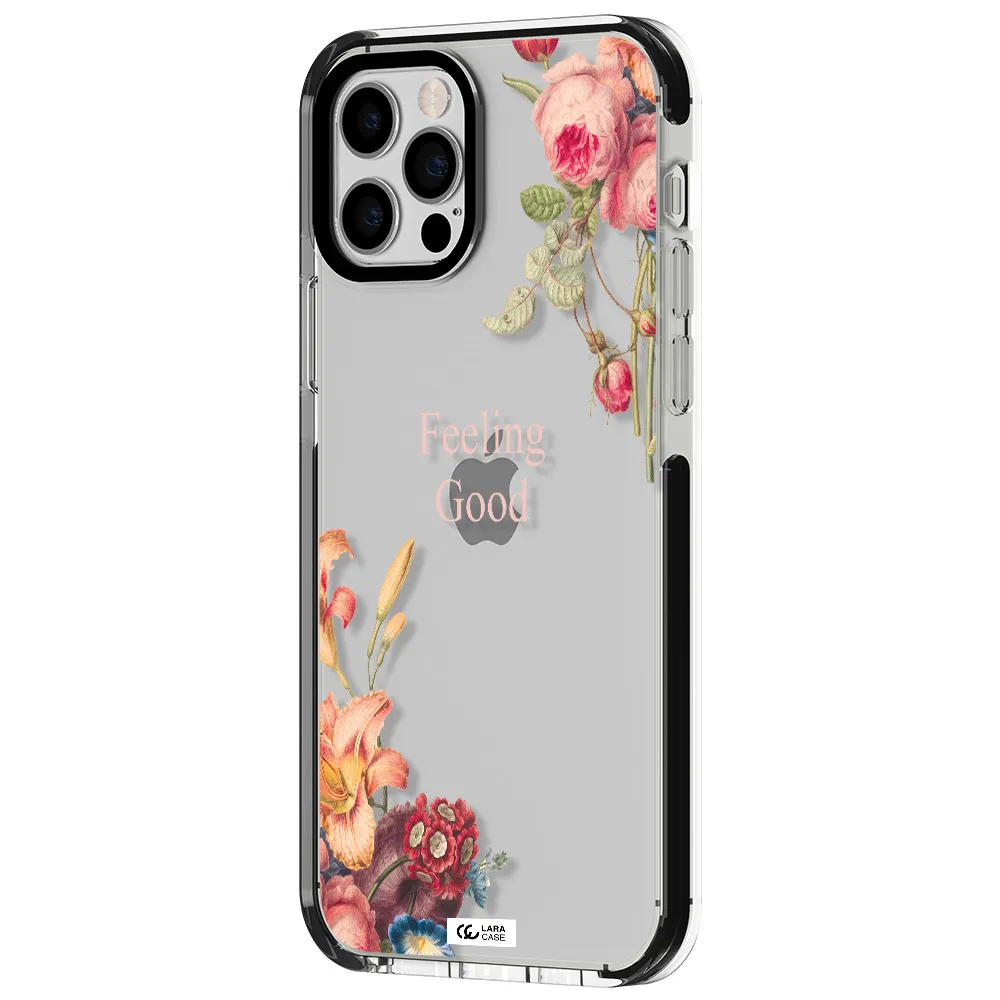 a close-up of flowers Apple iPhone 12 pro impact black border Case