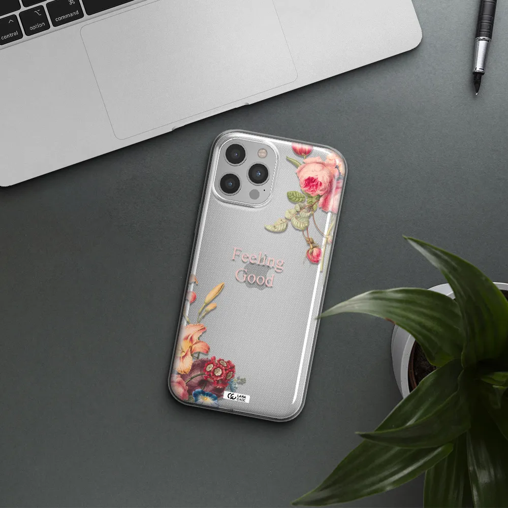 a close-up of flowers Apple iPhone 12 pro max Clear TPU Case