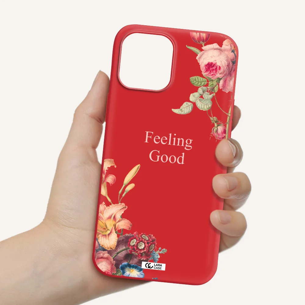 a close-up of flowers Apple iPhone 12 pro max Silicone Imperial Red Case