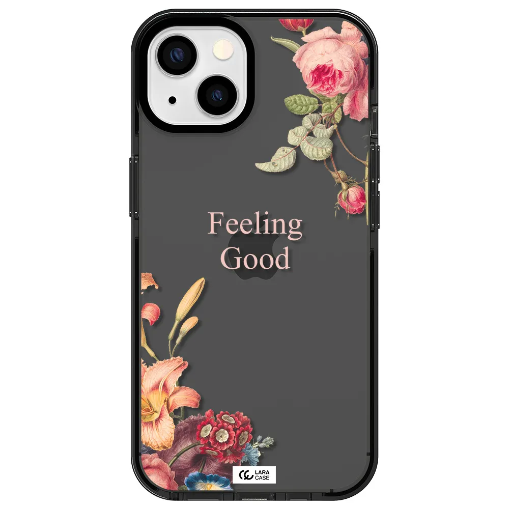a close-up of flowers Apple iPhone 13 impact Smoke Black Case