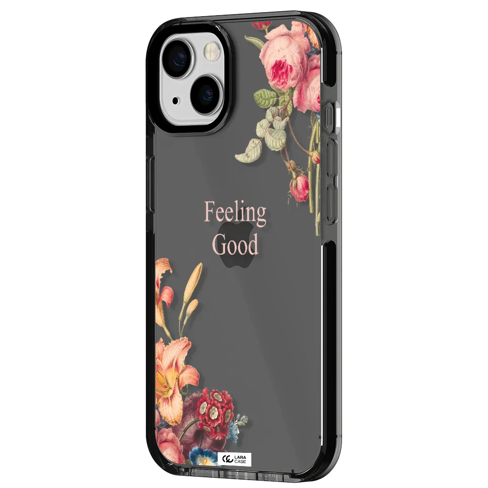 a close-up of flowers Apple iPhone 13 impact Smoke Black Case