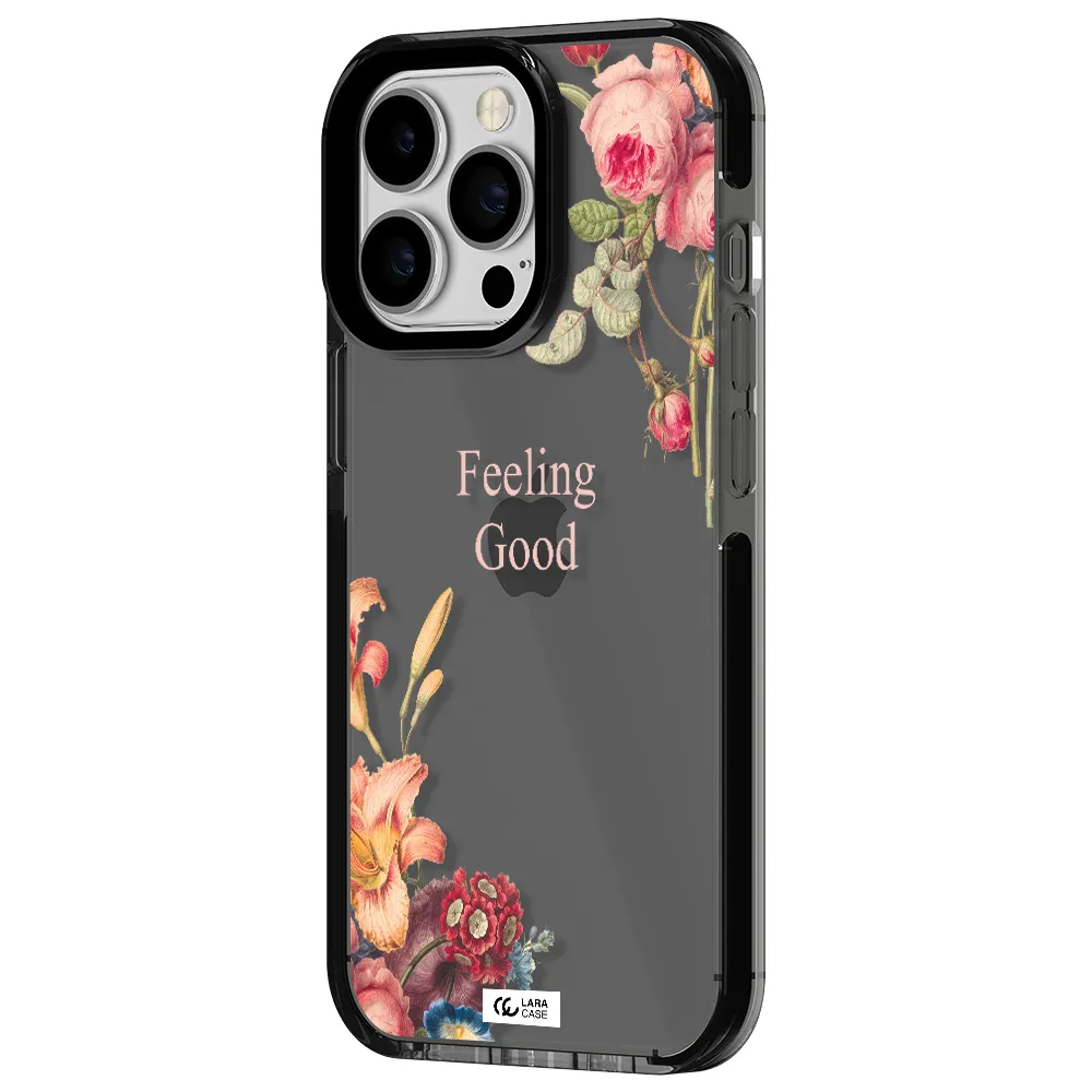 a close-up of flowers Apple iPhone 13 Pro impact Smoke Black Case