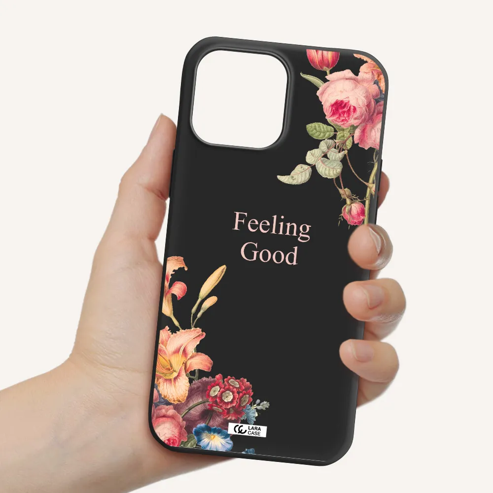 a close-up of flowers Apple iPhone 13 Pro Max Silicone black Case