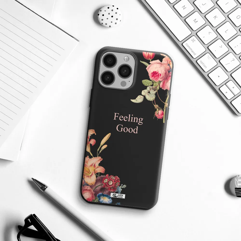 a close-up of flowers Apple iPhone 13 Pro Max Silicone black Case