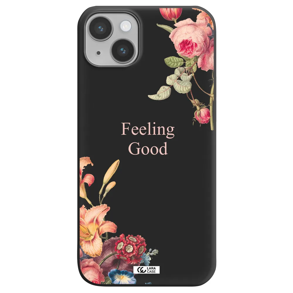 a close-up of flowers Apple iPhone 14 Silicone black Case