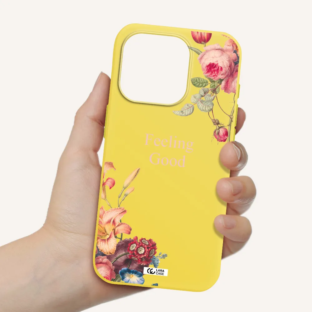 A Close-Up Of Flowers Apple Iphone 15 Pro Silicone Canary Yellow Case
