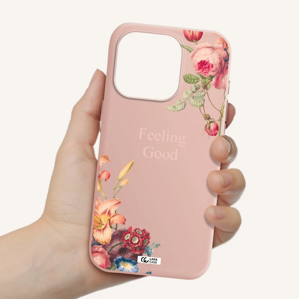A Close-Up Of Flowers Apple Iphone 15 Pro Silicone Pastel Pink Case