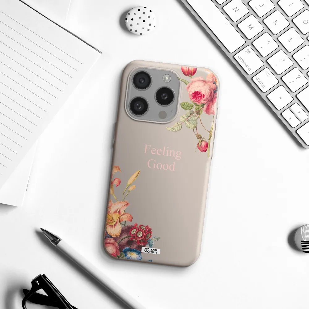 A Close-Up Of Flowers Apple Iphone 15 Pro Silicone Stone Case