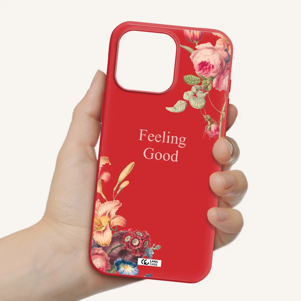 A Close-Up Of Flowers Apple Iphone 16 Pro Max Silicone Imperial Red Case