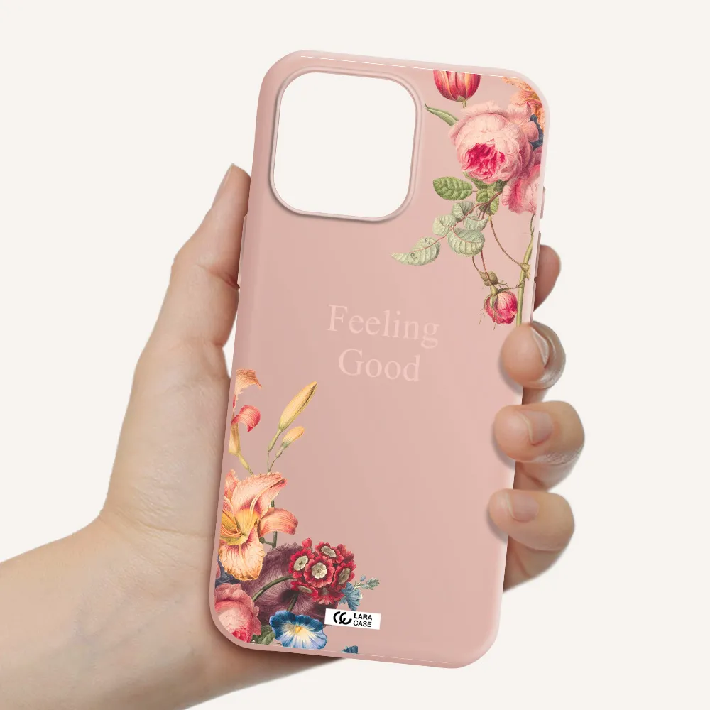 A Close-Up Of Flowers Apple Iphone 16 Pro Max Silicone Pastel Pink Case