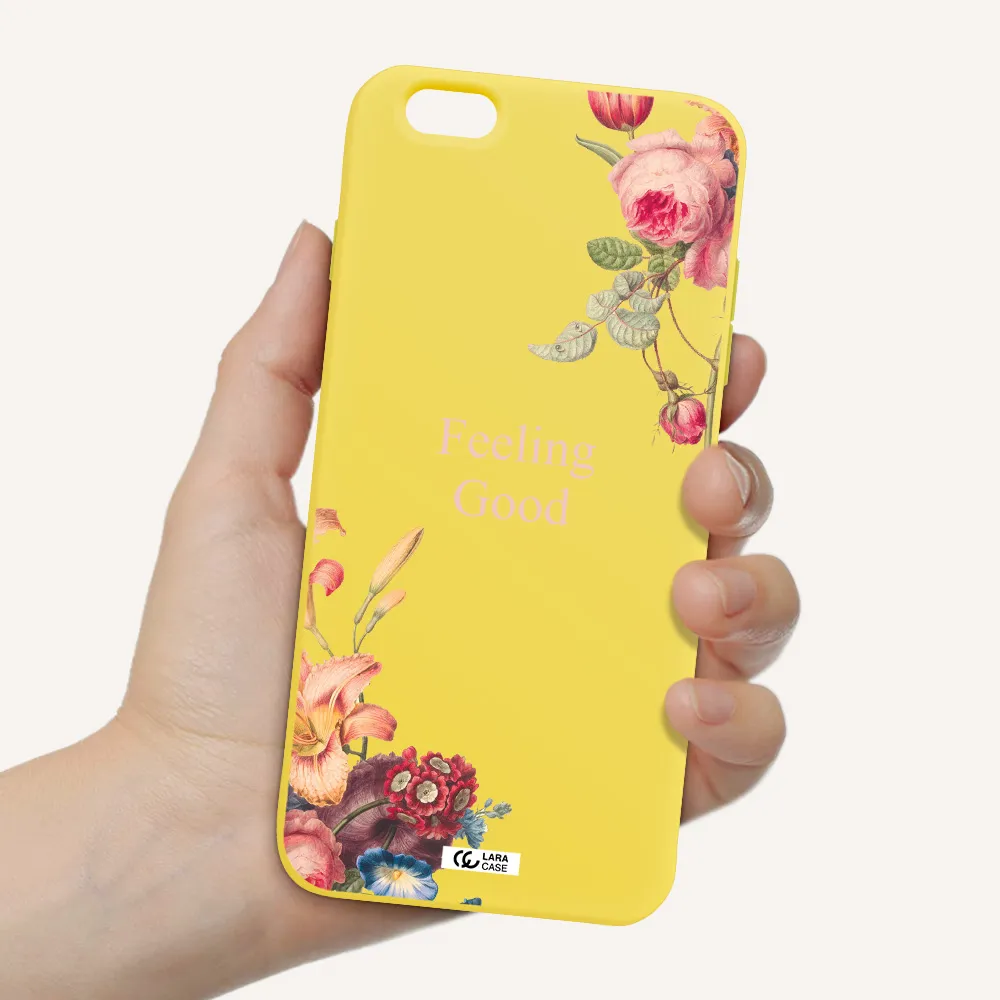 a close-up of flowers Apple iPhone 6 plus Silicone canary yellow Case