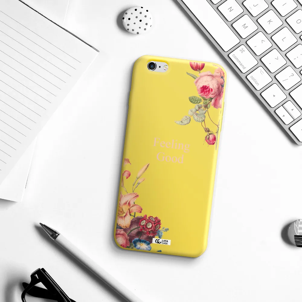 a close-up of flowers Apple iPhone 6 plus Silicone canary yellow Case