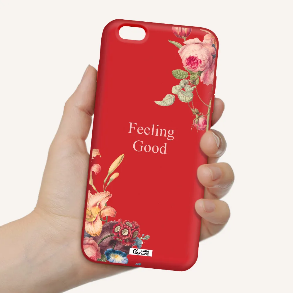 a close-up of flowers Apple iPhone 6 plus Silicone Imperial Red Case