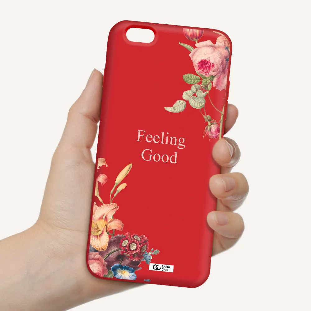 a close-up of flowers Apple iPhone 6 s plus Silicone Imperial Red Case