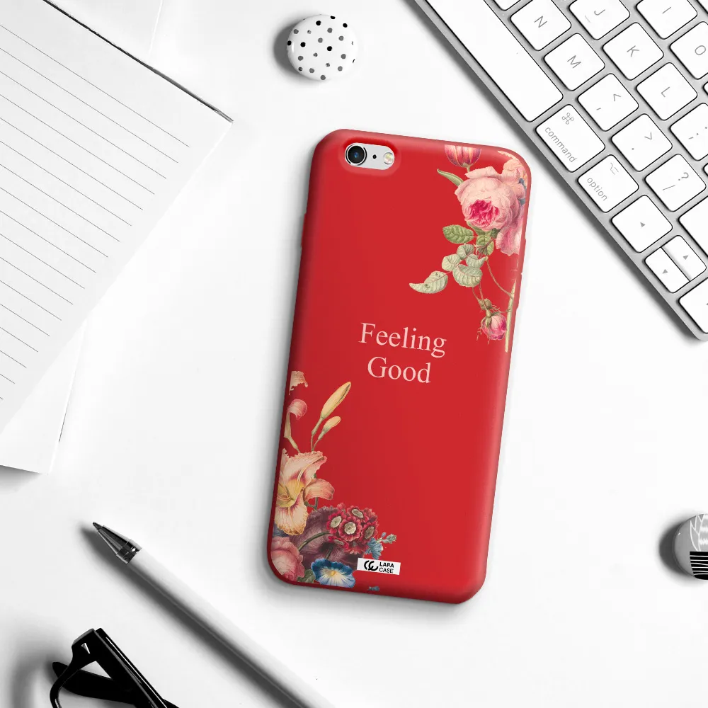 a close-up of flowers Apple iPhone 6 s plus Silicone Imperial Red Case