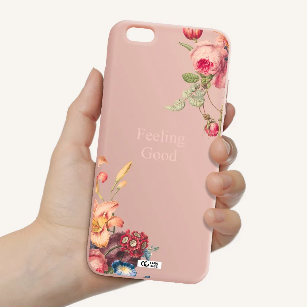 a close-up of flowers Apple iPhone 6 s plus Silicone pastel pink Case
