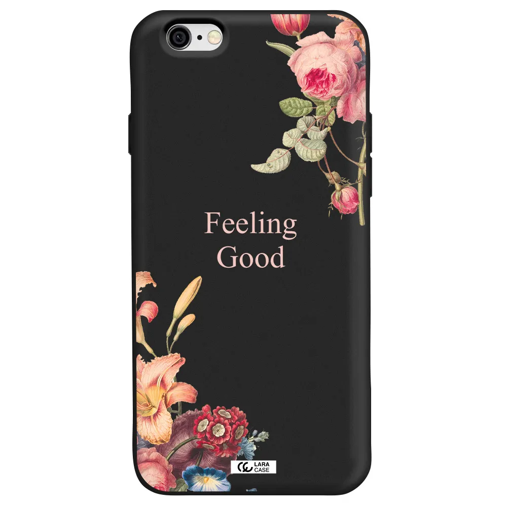 a close-up of flowers Apple iPhone 6 Silicone black Case