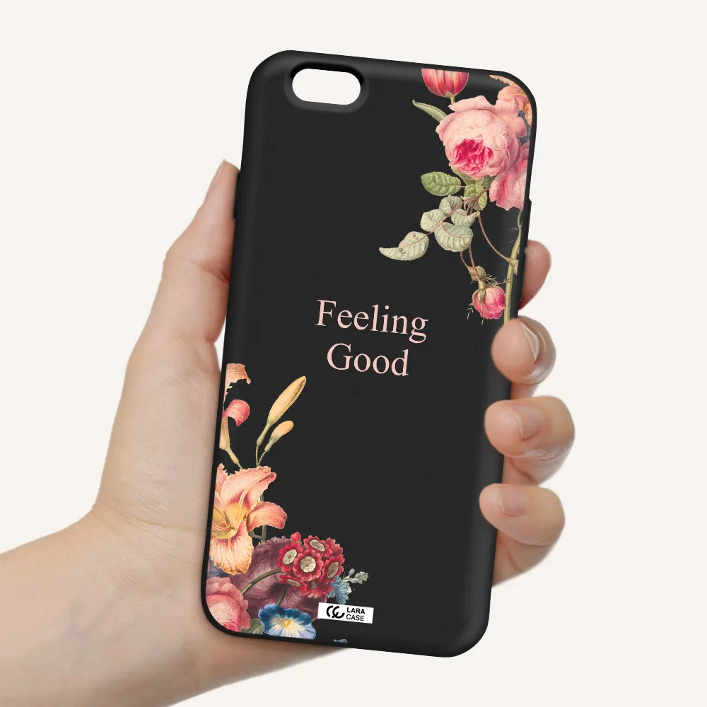 a close-up of flowers Apple iPhone 6 Silicone black Case