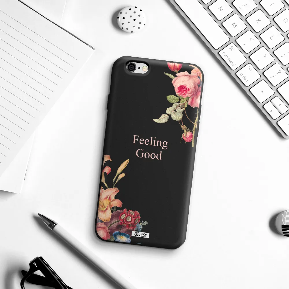 a close-up of flowers Apple iPhone 6 Silicone black Case