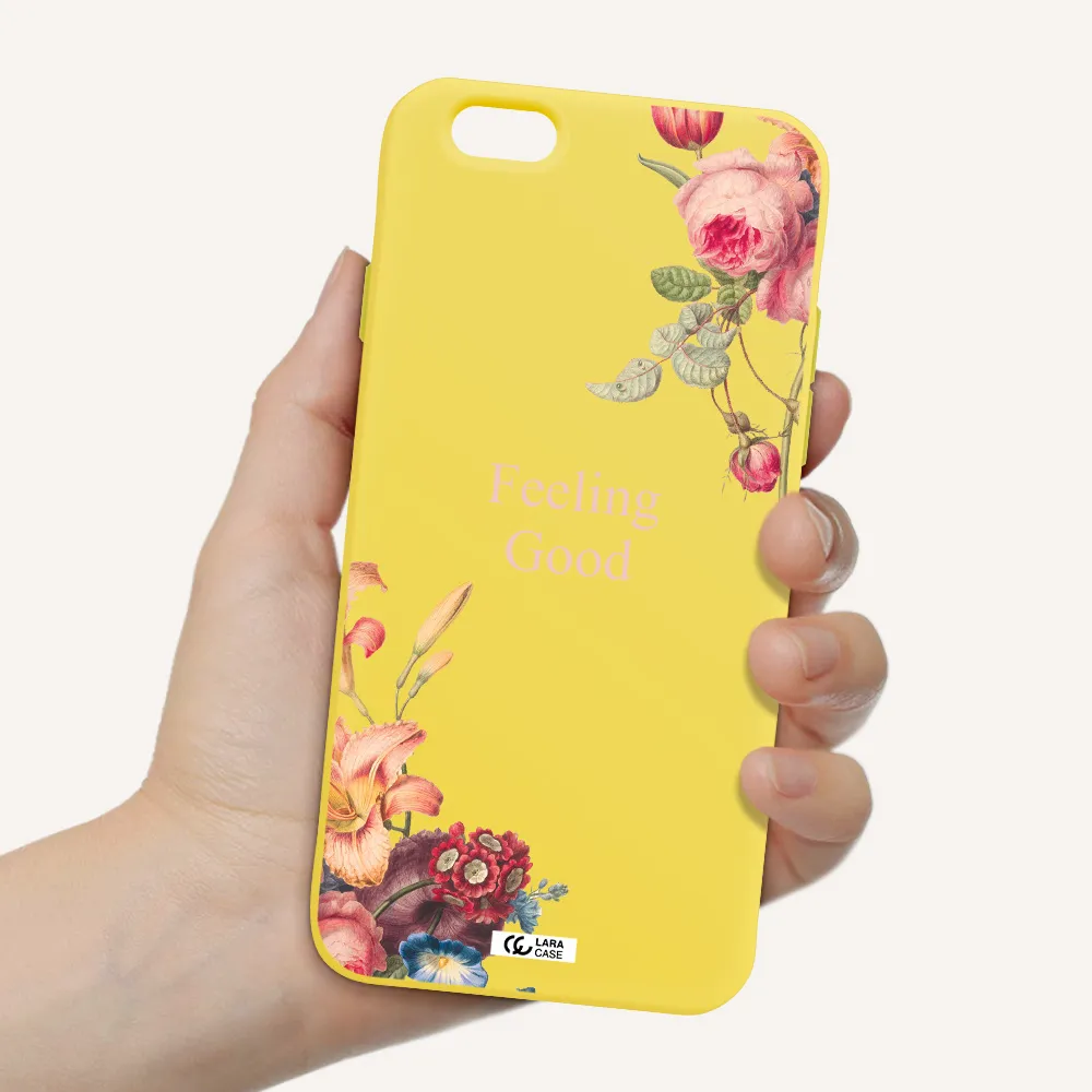 a close-up of flowers Apple iPhone 6 Silicone canary yellow Case