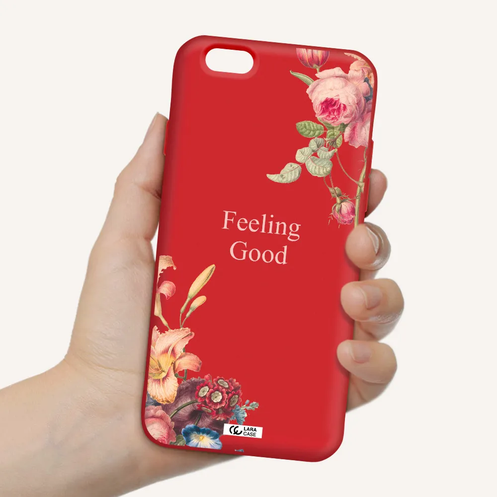 a close-up of flowers Apple iPhone 6 Silicone Imperial Red Case