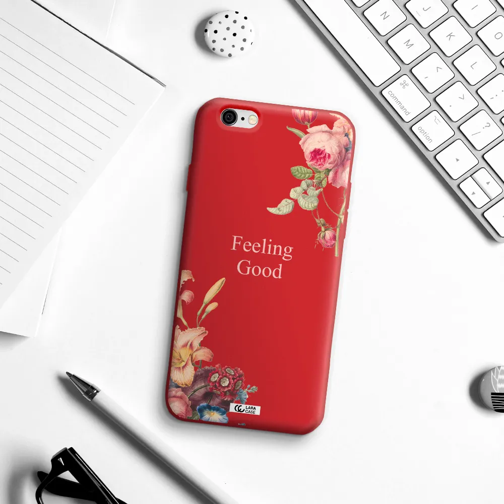 a close-up of flowers Apple iPhone 6 Silicone Imperial Red Case