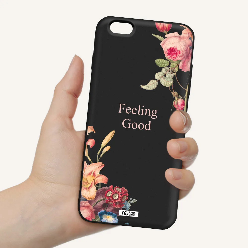 a close-up of flowers Apple iPhone 6S Silicone black Case