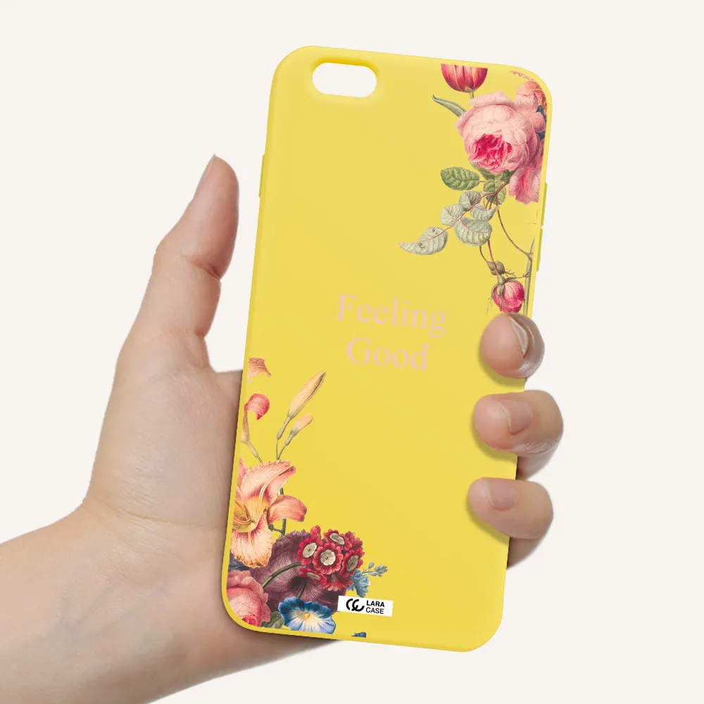 a close-up of flowers Apple iPhone 6S Silicone canary yellow Case