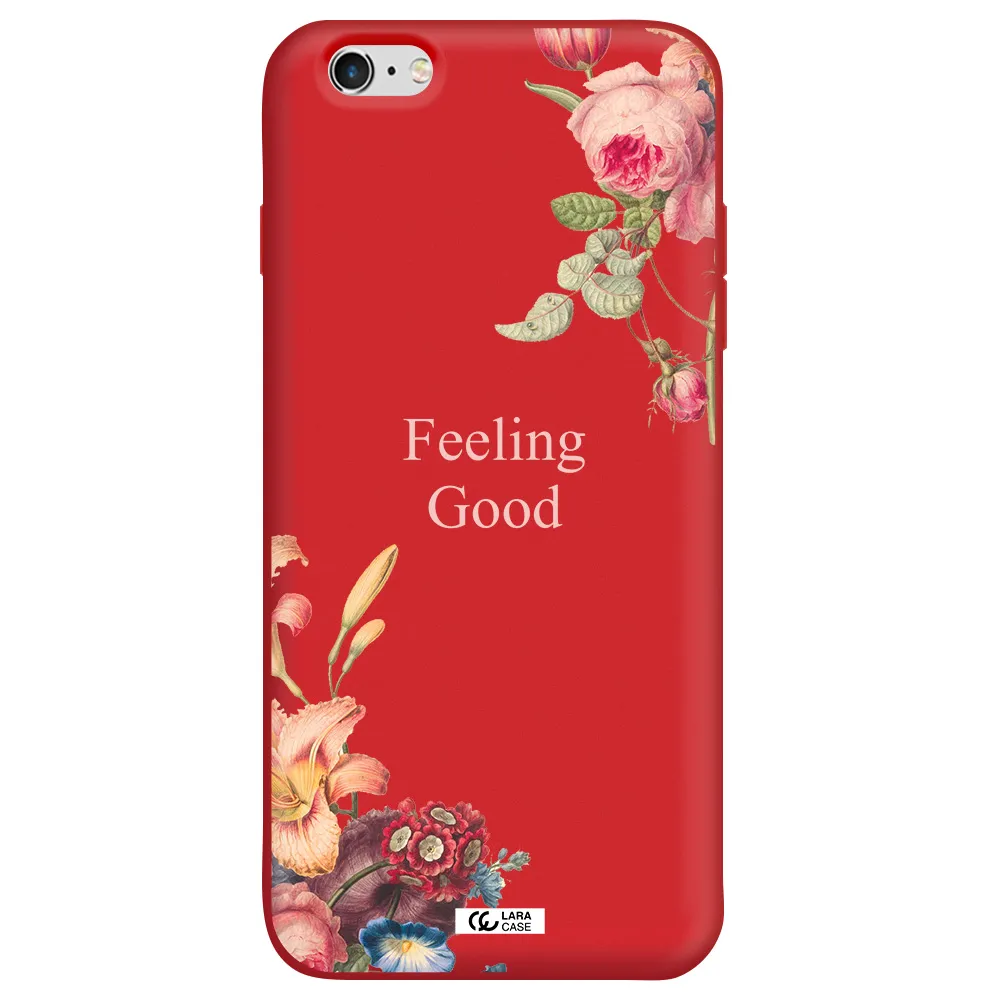 a close-up of flowers Apple iPhone 6S Silicone Imperial Red Case