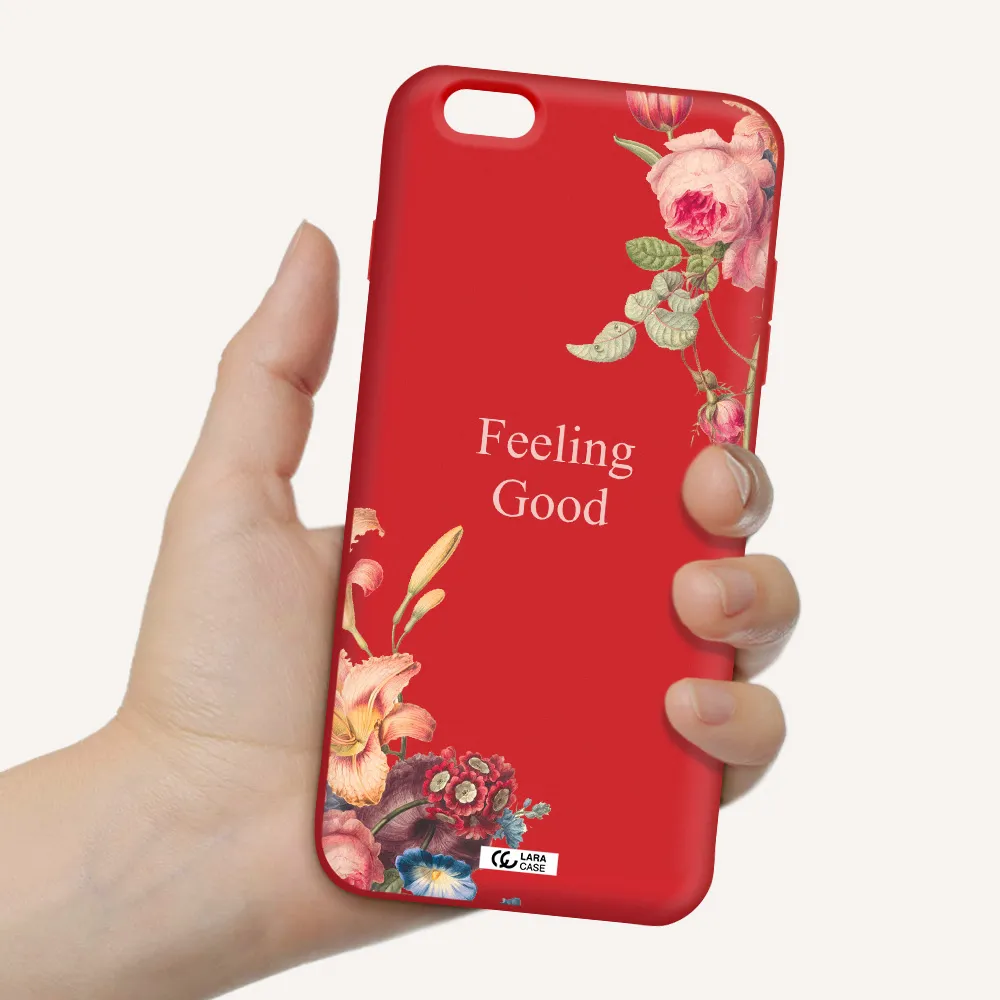 a close-up of flowers Apple iPhone 6S Silicone Imperial Red Case