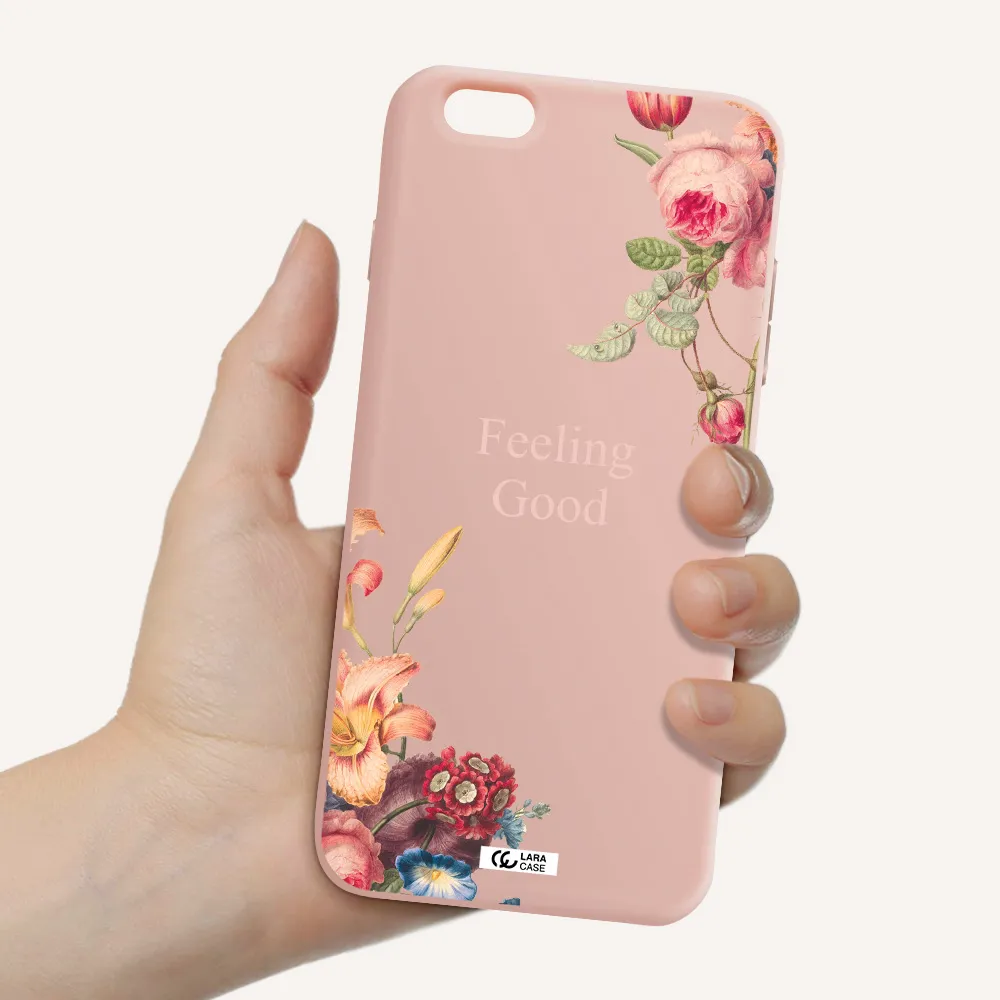 a close-up of flowers Apple iPhone 6S Silicone pastel pink Case