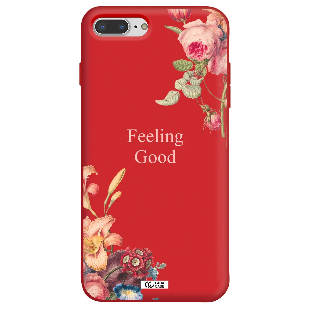 a close-up of flowers Apple iPhone 7 plus Silicone Imperial Red Case