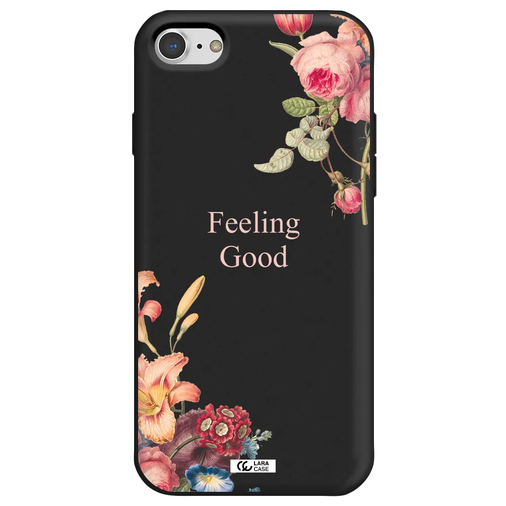 a close-up of flowers Apple iPhone 7 Silicone black Case