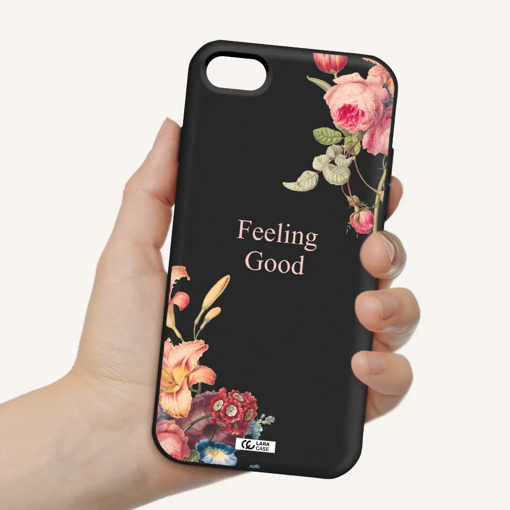 a close-up of flowers Apple iPhone 7 Silicone black Case