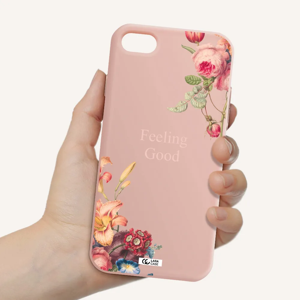 a close-up of flowers Apple iPhone 8 Silicone pastel pink Case