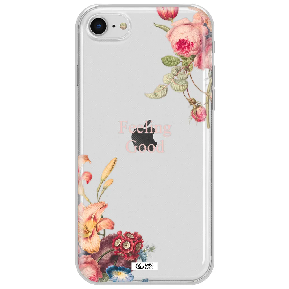 A Close-Up Of Flowers Apple Iphone Se 2020 Clear Tpu Case