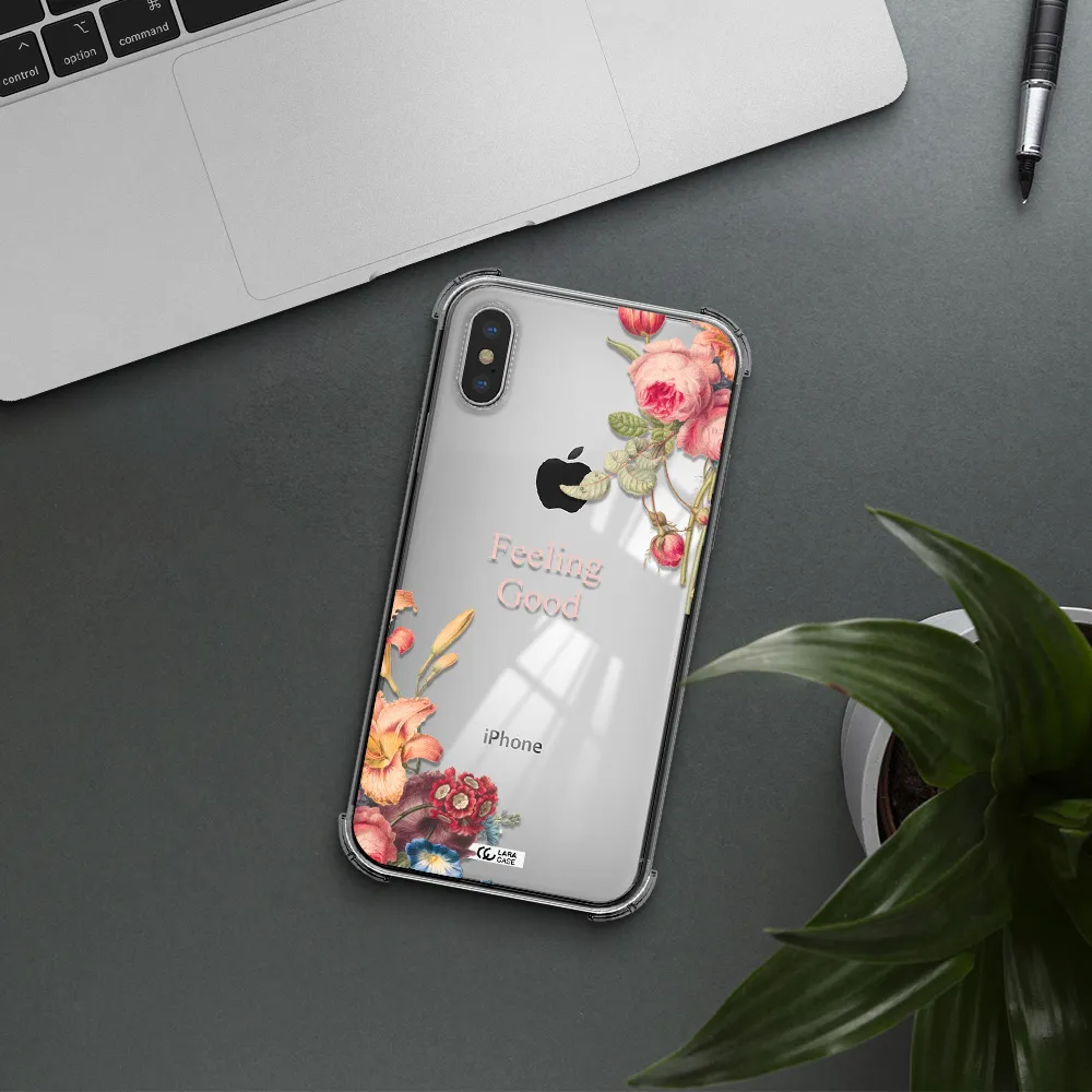 a close-up of flowers Apple iPhone X Clear PC Case