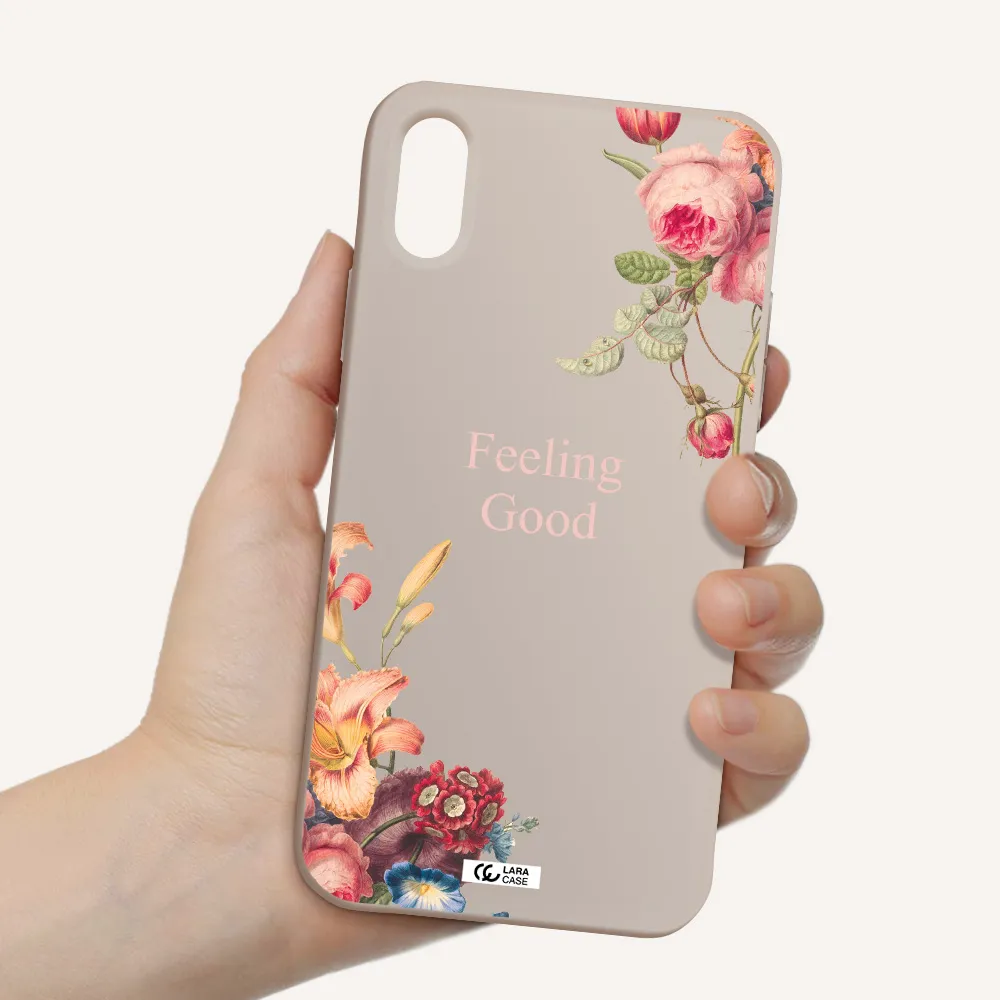 a close-up of flowers Apple iPhone X Silicone Stone Case