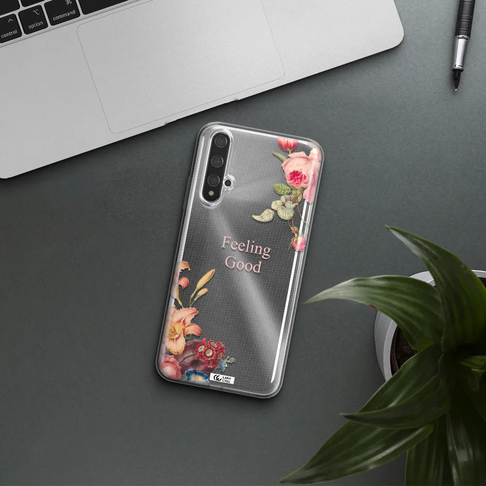 a close-up of flowers Huawei Nova 5t Clear TPU Case