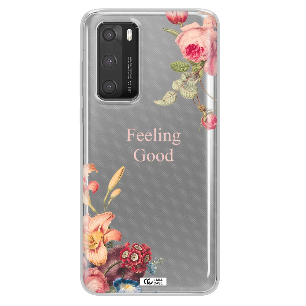 a close-up of flowers Huawei P40 Clear TPU Case