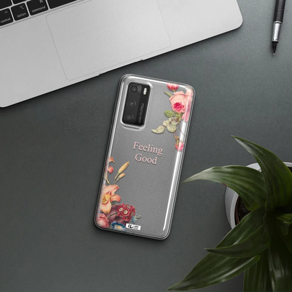 a close-up of flowers Huawei P40 Clear TPU Case