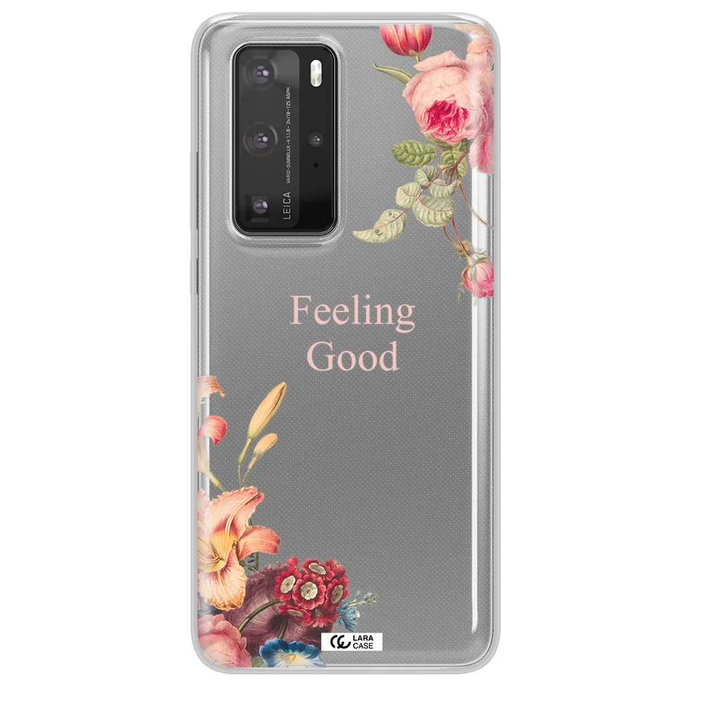 a close-up of flowers Huawei P40 Pro Clear TPU Case