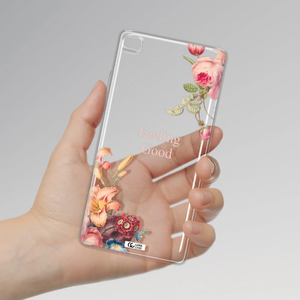 a close-up of flowers Huawei P8 Clear TPU Case