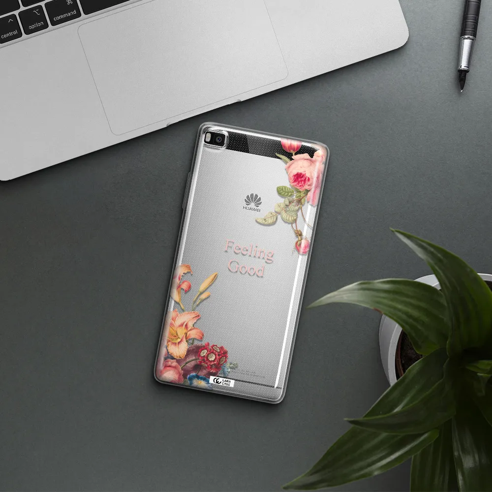 a close-up of flowers Huawei P8 Clear TPU Case