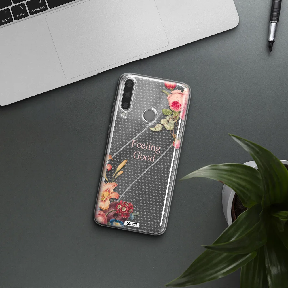 a close-up of flowers Huawei Y6P Clear TPU Case