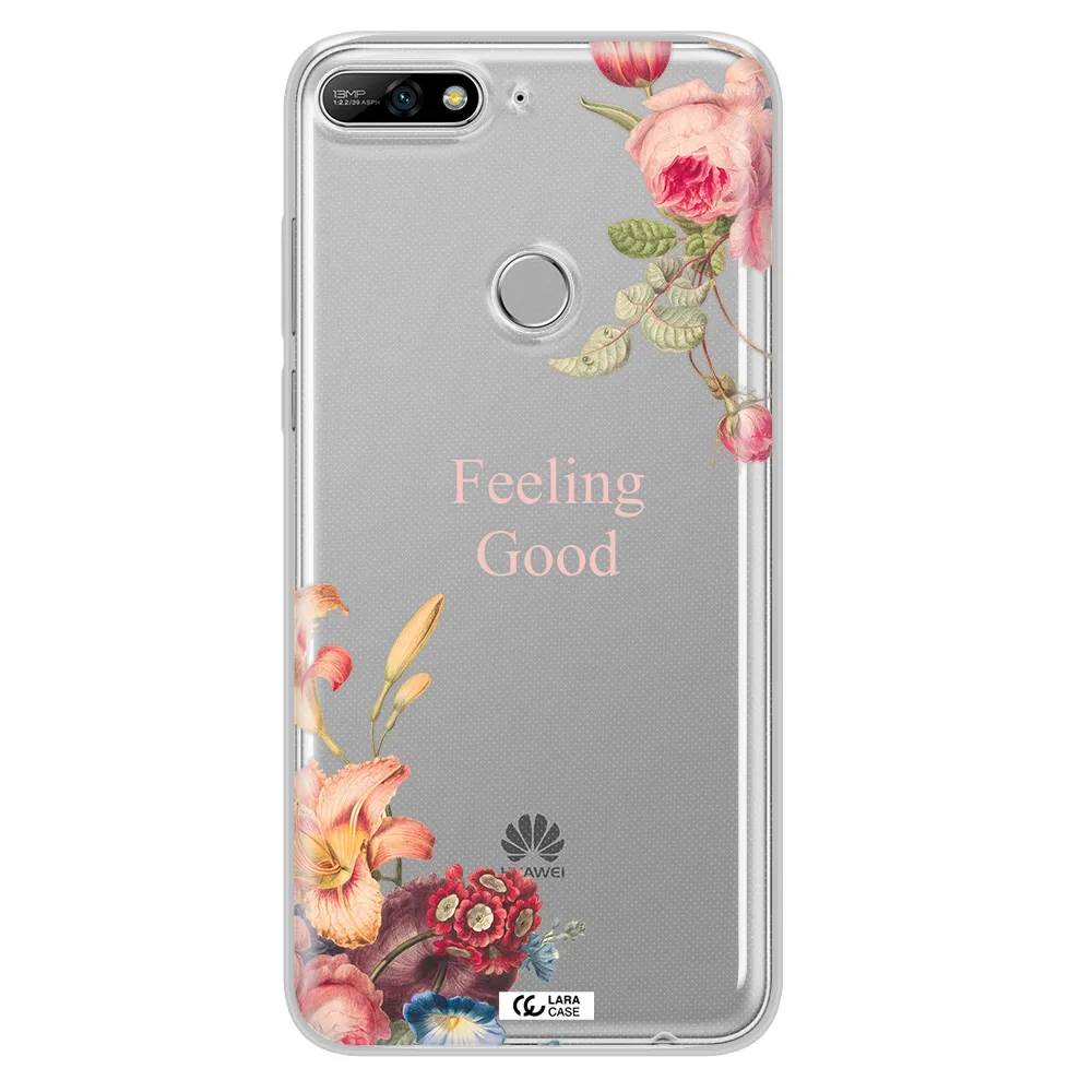 a close-up of flowers Huawei Y7 2018 Clear TPU Case