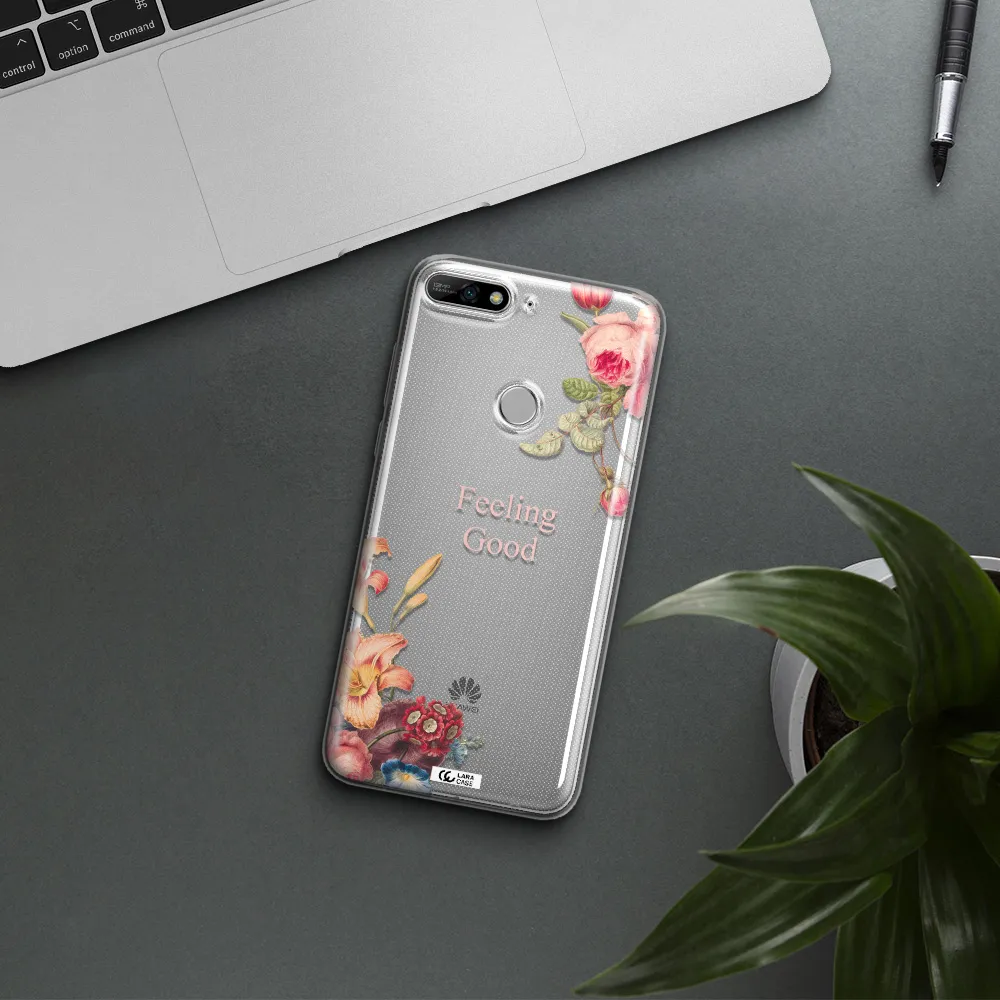 a close-up of flowers Huawei Y7 2018 Clear TPU Case