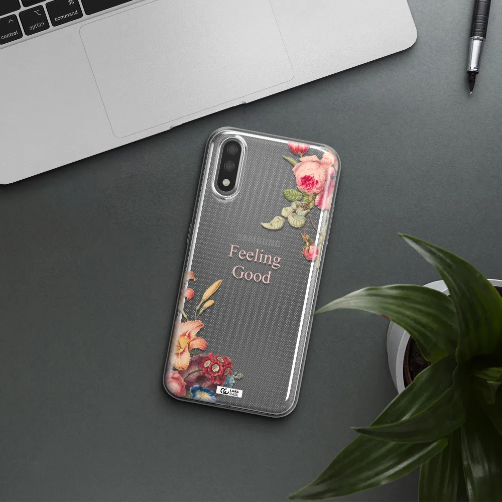 a close-up of flowers Samsung A01 Clear TPU Case