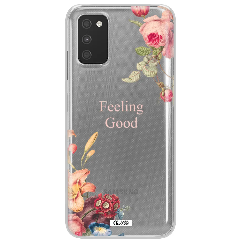 a close-up of flowers Samsung A03S Clear TPU Case
